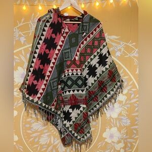 Geometric Patterned Poncho